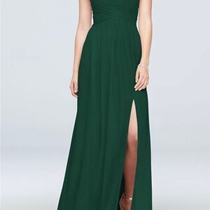 NWT David’s Bridal Juniper Green Gown